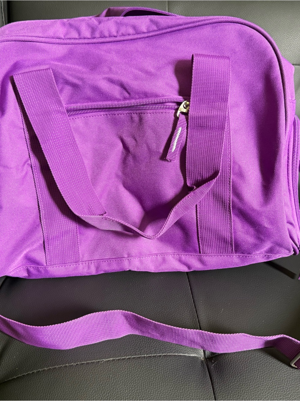 Purple Canvas Weekender Bag - Unbranded